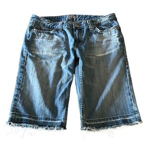 Miss Me Burmuda Shorts with Frayed Hem - 31